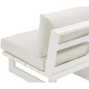 Meridian Maldives Cream Water Resistant Fabric Outdoor Patio Armless Chair IMAGE 8