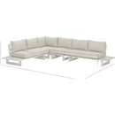 Meridian Maldives Cream Water Resistant Fabric Outdoor Patio Modular Sectional IMAGE 10