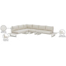 Meridian Maldives Cream Water Resistant Fabric Outdoor Patio Modular Sectional IMAGE 11