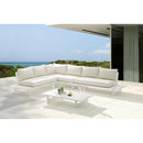 Meridian Maldives Cream Water Resistant Fabric Outdoor Patio Modular Sectional IMAGE 2