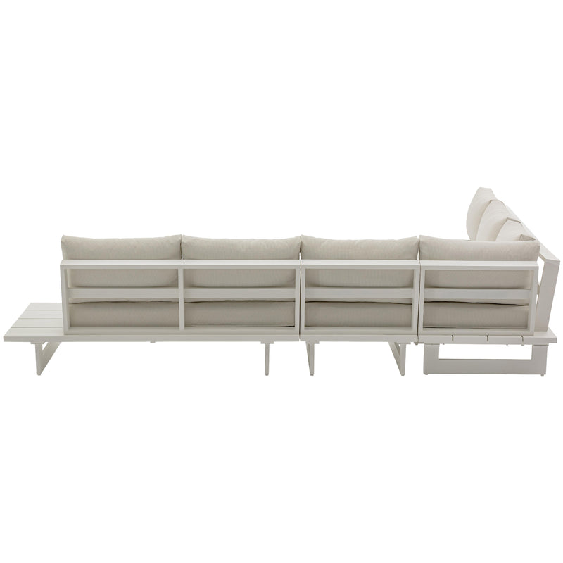 Meridian Maldives Cream Water Resistant Fabric Outdoor Patio Modular Sectional IMAGE 4