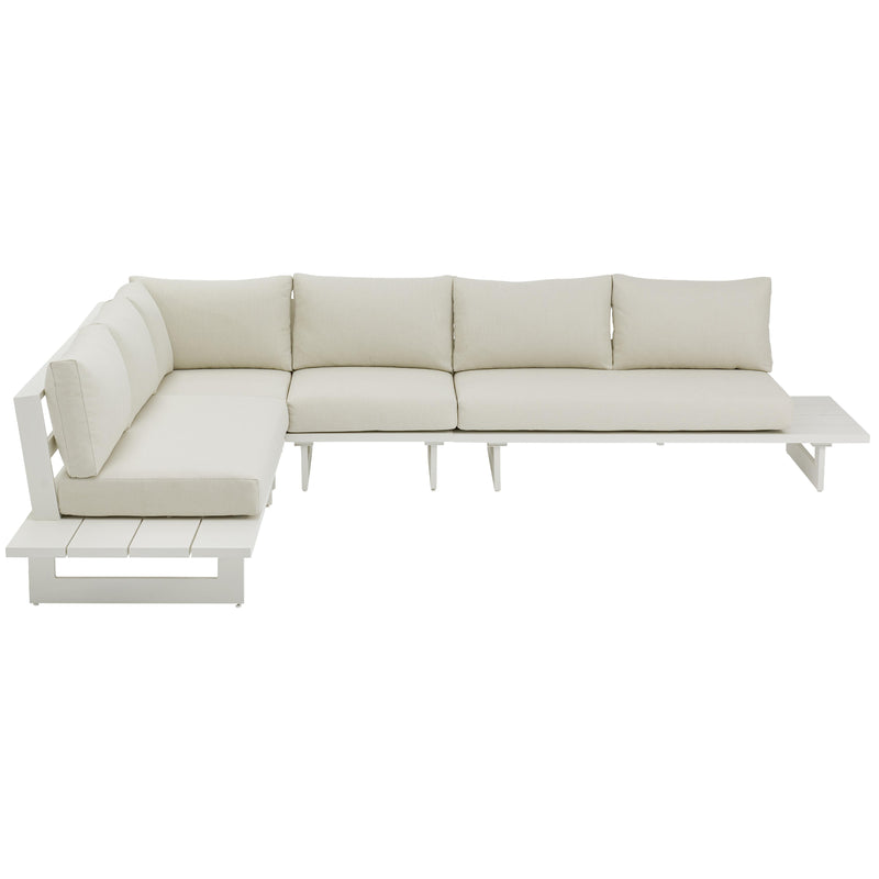 Meridian Maldives Cream Water Resistant Fabric Outdoor Patio Modular Sectional IMAGE 5