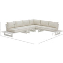 Meridian Maldives Cream Water Resistant Fabric Outdoor Patio Modular Sectional IMAGE 10