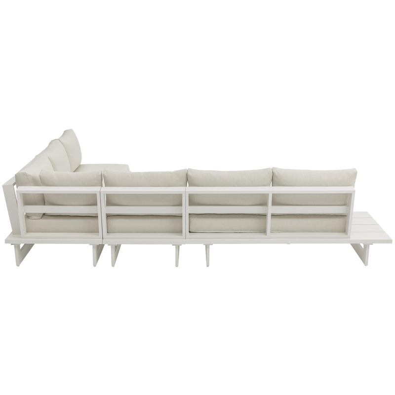 Meridian Maldives Cream Water Resistant Fabric Outdoor Patio Modular Sectional IMAGE 4