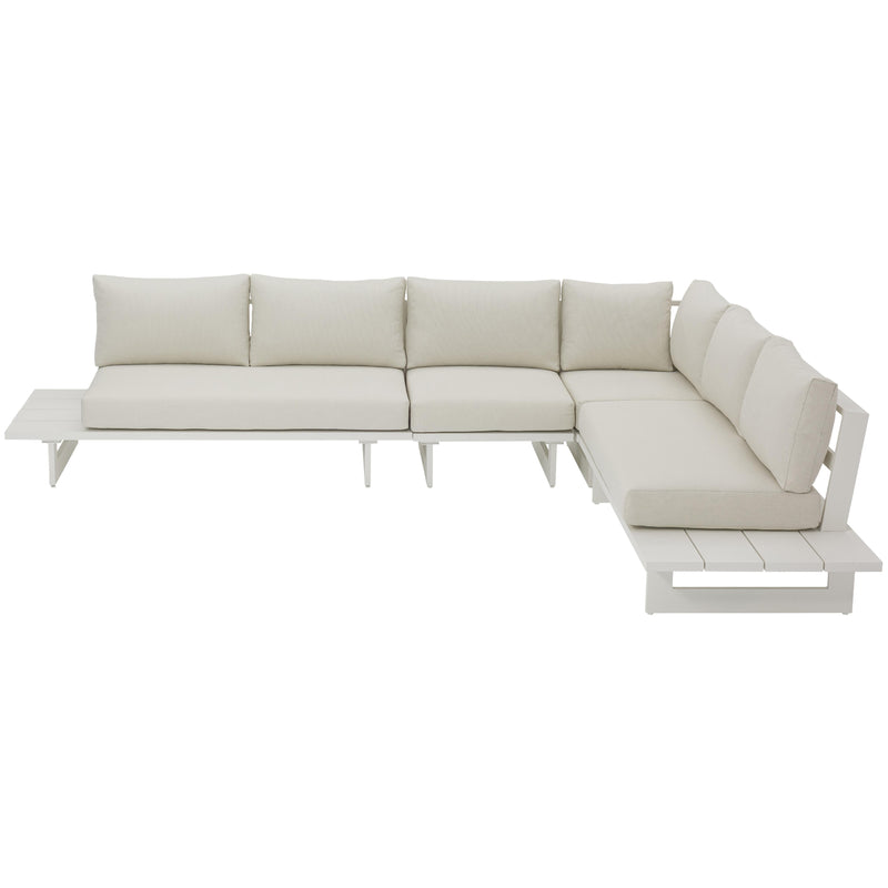 Meridian Maldives Cream Water Resistant Fabric Outdoor Patio Modular Sectional IMAGE 5