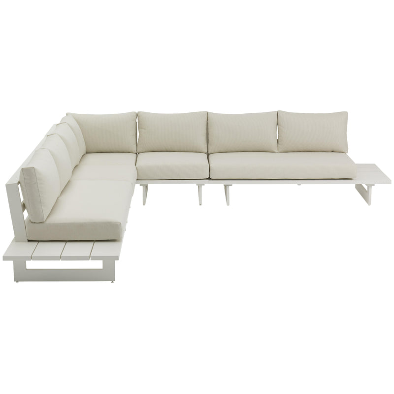 Meridian Maldives Cream Water Resistant Fabric Outdoor Patio Modular Sectional IMAGE 5