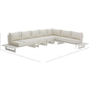 Meridian Maldives Cream Water Resistant Fabric Outdoor Patio Modular Sectional IMAGE 10