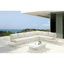 Meridian Maldives Cream Water Resistant Fabric Outdoor Patio Modular Sectional IMAGE 2