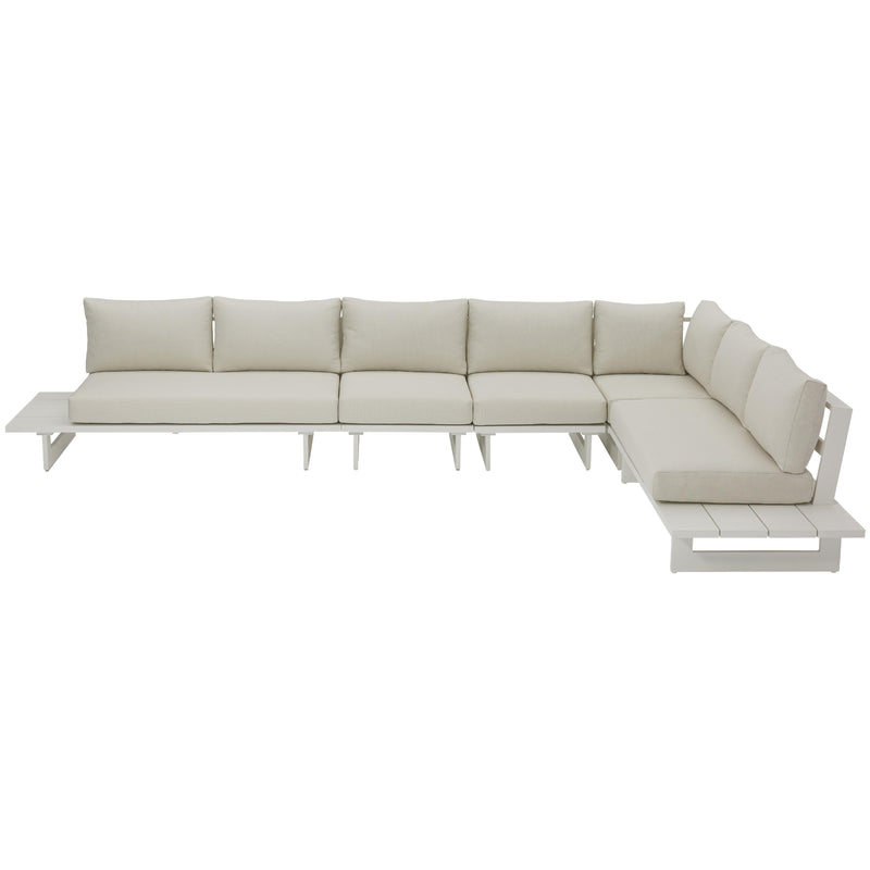 Meridian Maldives Cream Water Resistant Fabric Outdoor Patio Modular Sectional IMAGE 5