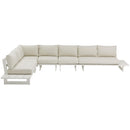 Meridian Maldives Cream Water Resistant Fabric Outdoor Patio Modular Sectional IMAGE 5