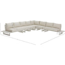 Meridian Maldives Cream Water Resistant Fabric Outdoor Patio Modular Sectional IMAGE 10
