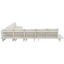 Meridian Maldives Cream Water Resistant Fabric Outdoor Patio Modular Sectional IMAGE 4