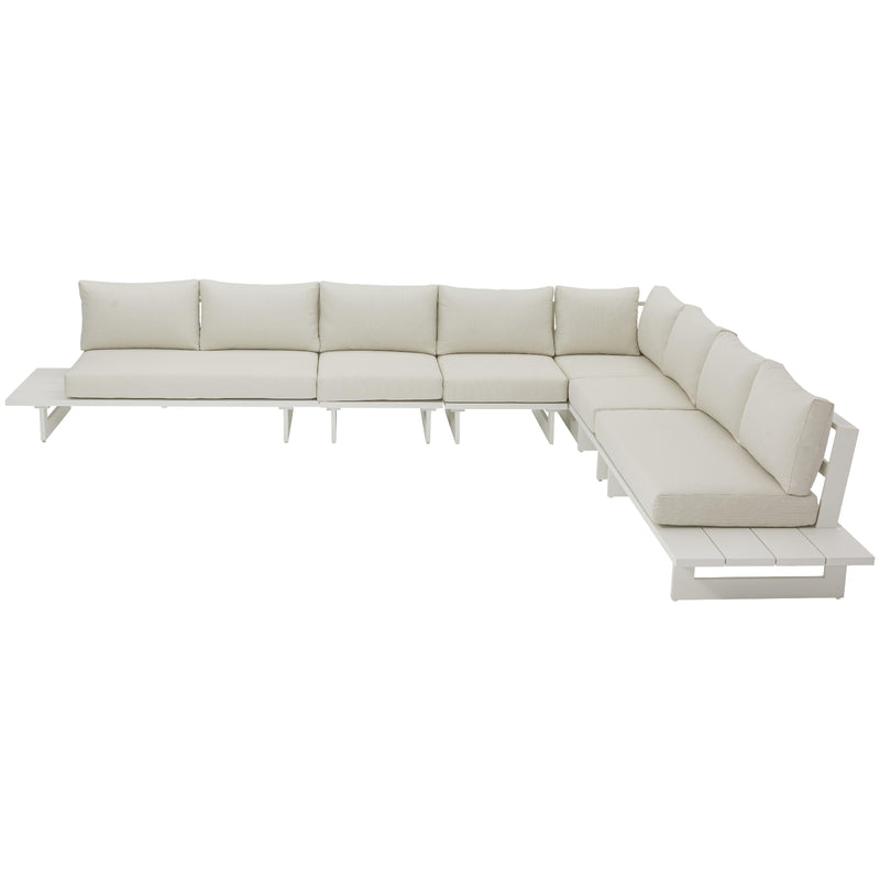 Meridian Maldives Cream Water Resistant Fabric Outdoor Patio Modular Sectional IMAGE 5