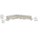 Meridian Maldives Cream Water Resistant Fabric Outdoor Patio Modular Sectional IMAGE 11