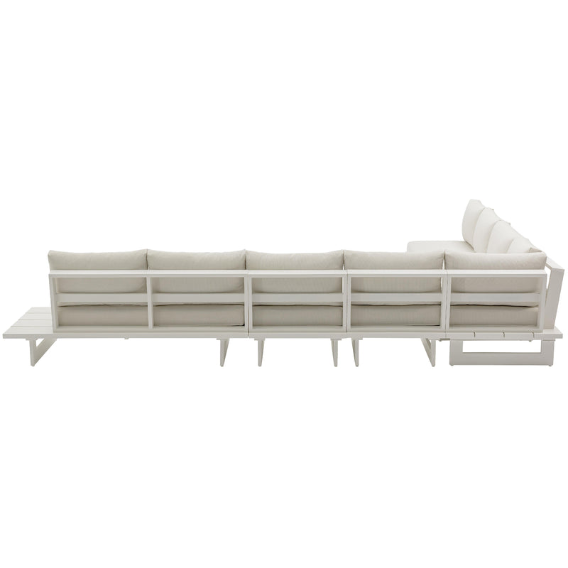 Meridian Maldives Cream Water Resistant Fabric Outdoor Patio Modular Sectional IMAGE 4