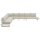 Meridian Maldives Cream Water Resistant Fabric Outdoor Patio Modular Sectional IMAGE 5