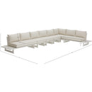 Meridian Maldives Cream Water Resistant Fabric Outdoor Patio Modular Sectional IMAGE 10