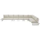 Meridian Maldives Cream Water Resistant Fabric Outdoor Patio Modular Sectional IMAGE 5