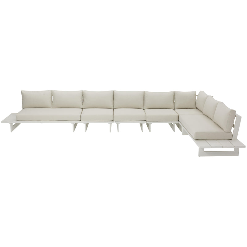 Meridian Maldives Cream Water Resistant Fabric Outdoor Patio Modular Sectional IMAGE 5