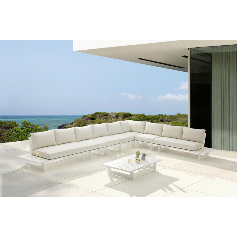 Meridian Maldives Cream Water Resistant Fabric Outdoor Patio Modular Sectional IMAGE 2