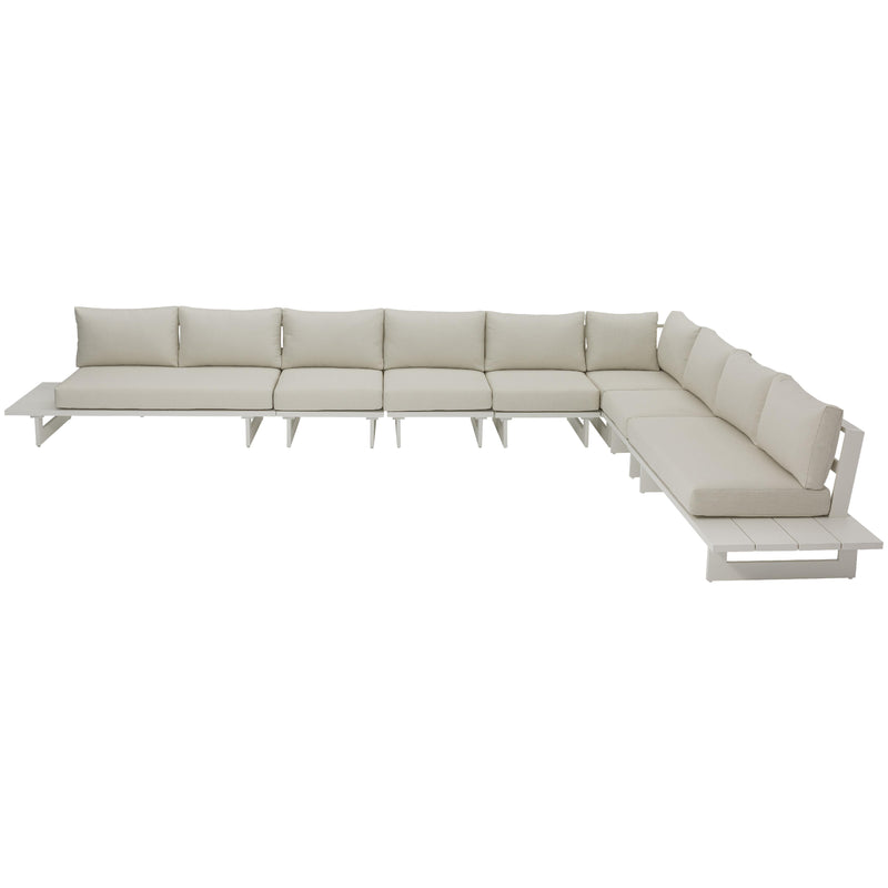 Meridian Maldives Cream Water Resistant Fabric Outdoor Patio Modular Sectional IMAGE 5