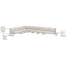 Meridian Maldives Cream Water Resistant Fabric Outdoor Patio Modular Sectional IMAGE 11