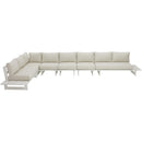 Meridian Maldives Cream Water Resistant Fabric Outdoor Patio Modular Sectional IMAGE 5
