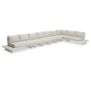 Meridian Maldives Cream Water Resistant Fabric Outdoor Patio Modular Sectional IMAGE 1