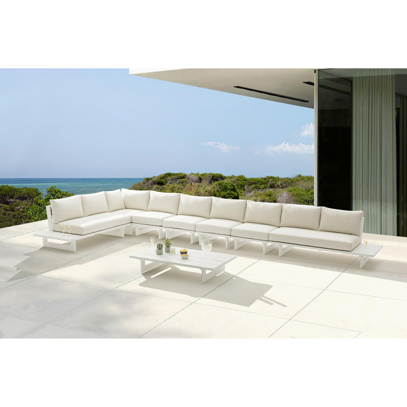 Meridian Maldives Cream Water Resistant Fabric Outdoor Patio Modular Sectional IMAGE 2