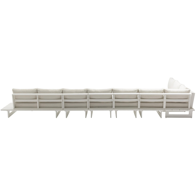 Meridian Maldives Cream Water Resistant Fabric Outdoor Patio Modular Sectional IMAGE 4