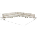Meridian Maldives Cream Water Resistant Fabric Outdoor Patio Modular Sectional IMAGE 10