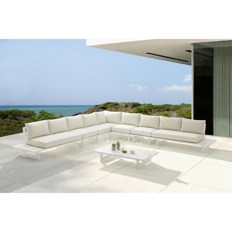 Meridian Maldives Cream Water Resistant Fabric Outdoor Patio Modular Sectional IMAGE 2