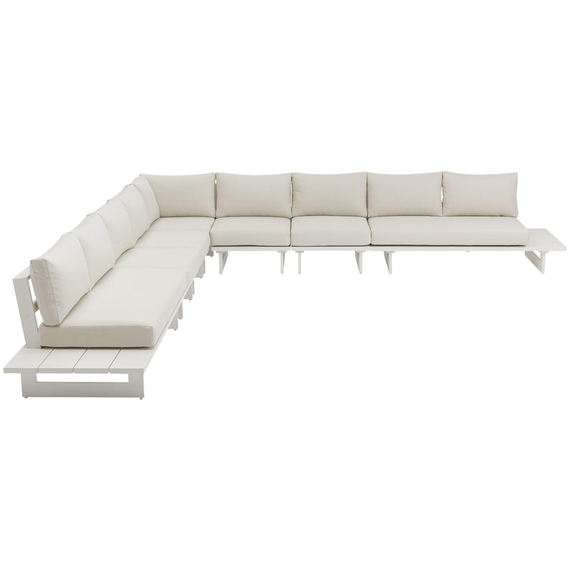 Meridian Maldives Cream Water Resistant Fabric Outdoor Patio Modular Sectional IMAGE 5