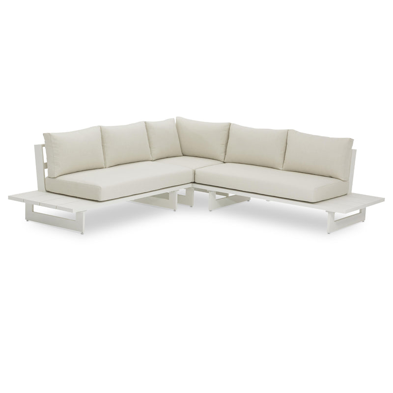 Meridian Maldives Cream Water Resistant Fabric Outdoor Patio Sectional (3 Boxes) IMAGE 1