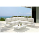 Meridian Maldives Cream Water Resistant Fabric Outdoor Patio Sectional (3 Boxes) IMAGE 2
