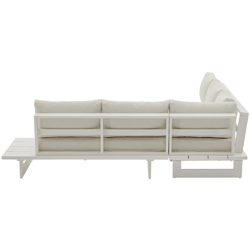 Meridian Maldives Cream Water Resistant Fabric Outdoor Patio Sectional (3 Boxes) IMAGE 4