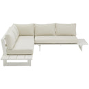 Meridian Maldives Cream Water Resistant Fabric Outdoor Patio Sectional (3 Boxes) IMAGE 5