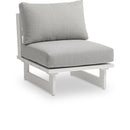 Meridian Maldives Grey Water Resistant Fabric Outdoor Patio Armless Chair IMAGE 1