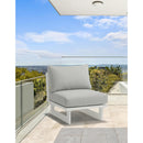 Meridian Maldives Grey Water Resistant Fabric Outdoor Patio Armless Chair IMAGE 2