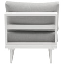 Meridian Maldives Grey Water Resistant Fabric Outdoor Patio Armless Chair IMAGE 3