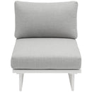 Meridian Maldives Grey Water Resistant Fabric Outdoor Patio Armless Chair IMAGE 5