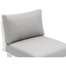 Meridian Maldives Grey Water Resistant Fabric Outdoor Patio Armless Chair IMAGE 6