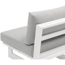 Meridian Maldives Grey Water Resistant Fabric Outdoor Patio Armless Chair IMAGE 8