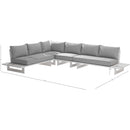 Meridian Maldives Grey Water Resistant Fabric Outdoor Patio Modular Sectional IMAGE 10