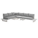 Meridian Maldives Grey Water Resistant Fabric Outdoor Patio Modular Sectional IMAGE 1