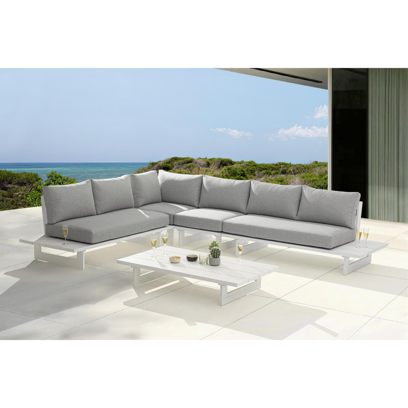 Meridian Maldives Grey Water Resistant Fabric Outdoor Patio Modular Sectional IMAGE 2