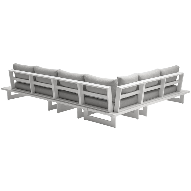 Meridian Maldives Grey Water Resistant Fabric Outdoor Patio Modular Sectional IMAGE 3