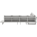 Meridian Maldives Grey Water Resistant Fabric Outdoor Patio Modular Sectional IMAGE 4