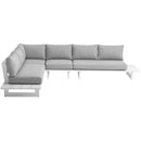 Meridian Maldives Grey Water Resistant Fabric Outdoor Patio Modular Sectional IMAGE 5