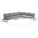 Meridian Maldives Grey Water Resistant Fabric Outdoor Patio Modular Sectional IMAGE 11
